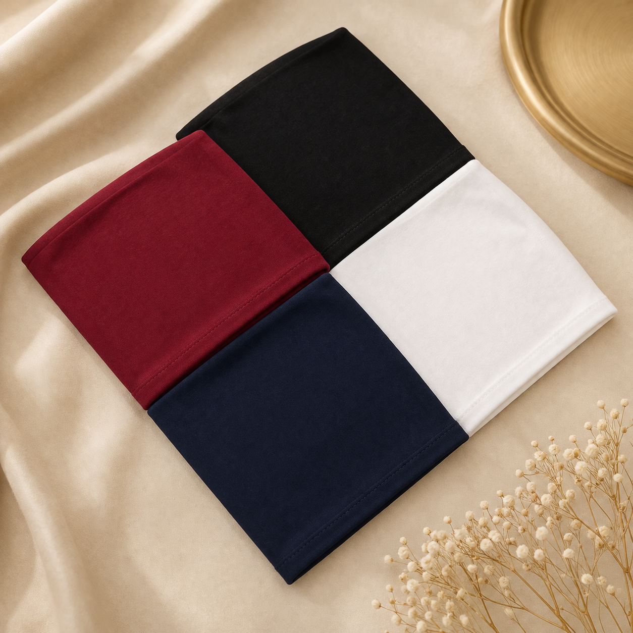 4-in-1 Premium Hijab Cap worn style