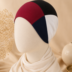 4-in-1 Premium Hijab Cap close-up fabric