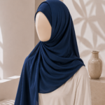 Blue Berry Georgette Hijab for women in Pakistan by haya&hue