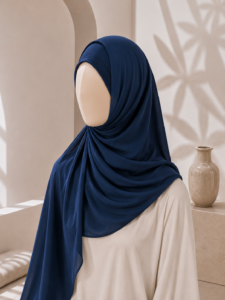Blue Berry Georgette Hijab for women in Pakistan by haya&hue