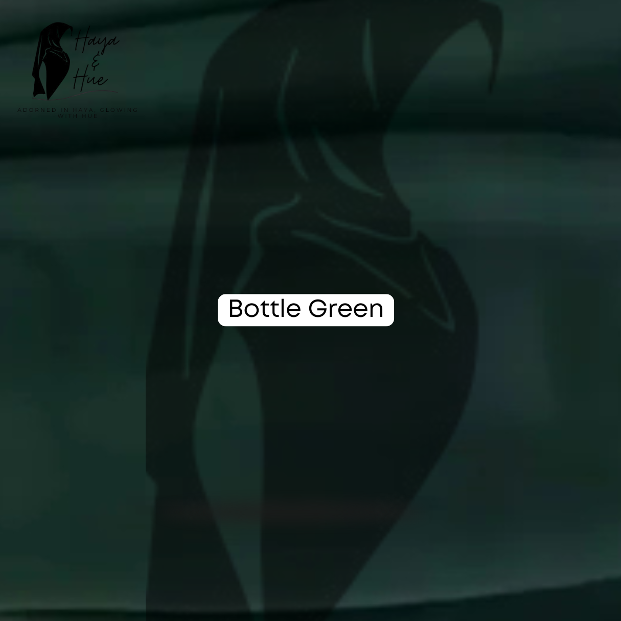 Bottle Green Georgette Hijab for women in Pakistan