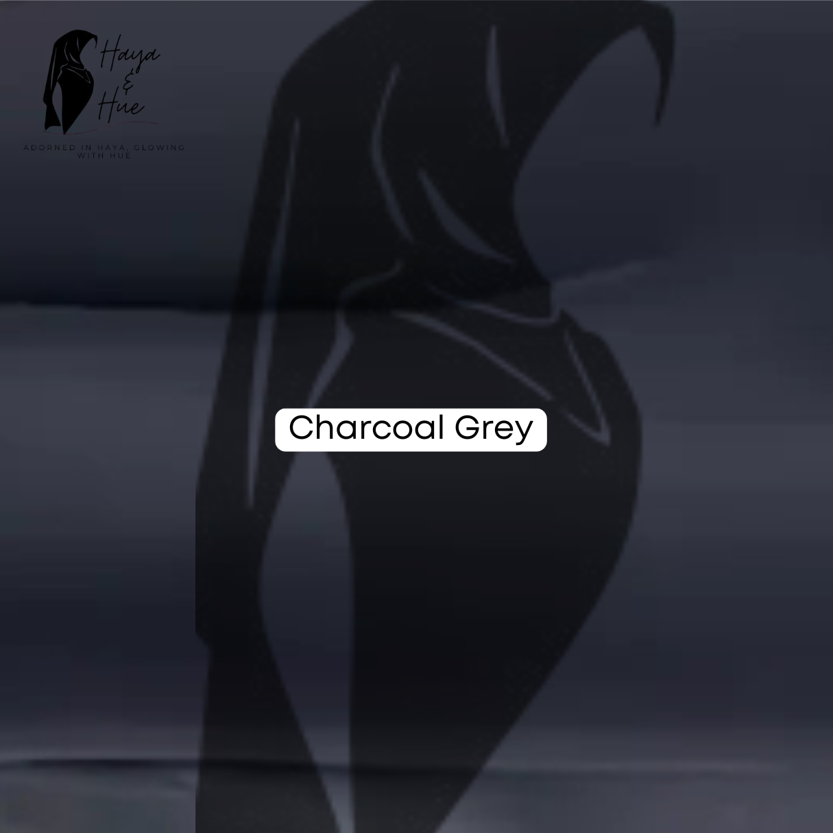 Charcoal Grey Georgette Hijab