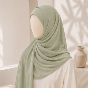 Pistachio Georgette Hijab for women in Pakistan by hayahue
