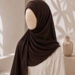 Premium Dark Brown Georgette Hijab