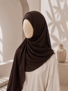 Premium Dark Brown Georgette Hijab