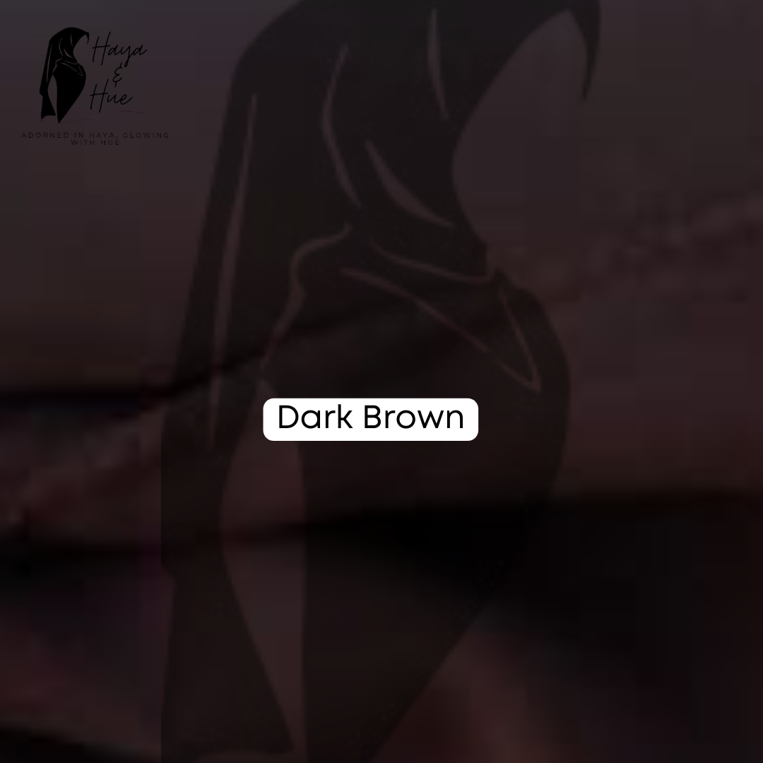Premium Dark Brown Georgette Hijab - Image 3