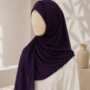 Dark Purple Georgette Hijab for women in Pakistan by hayahue
