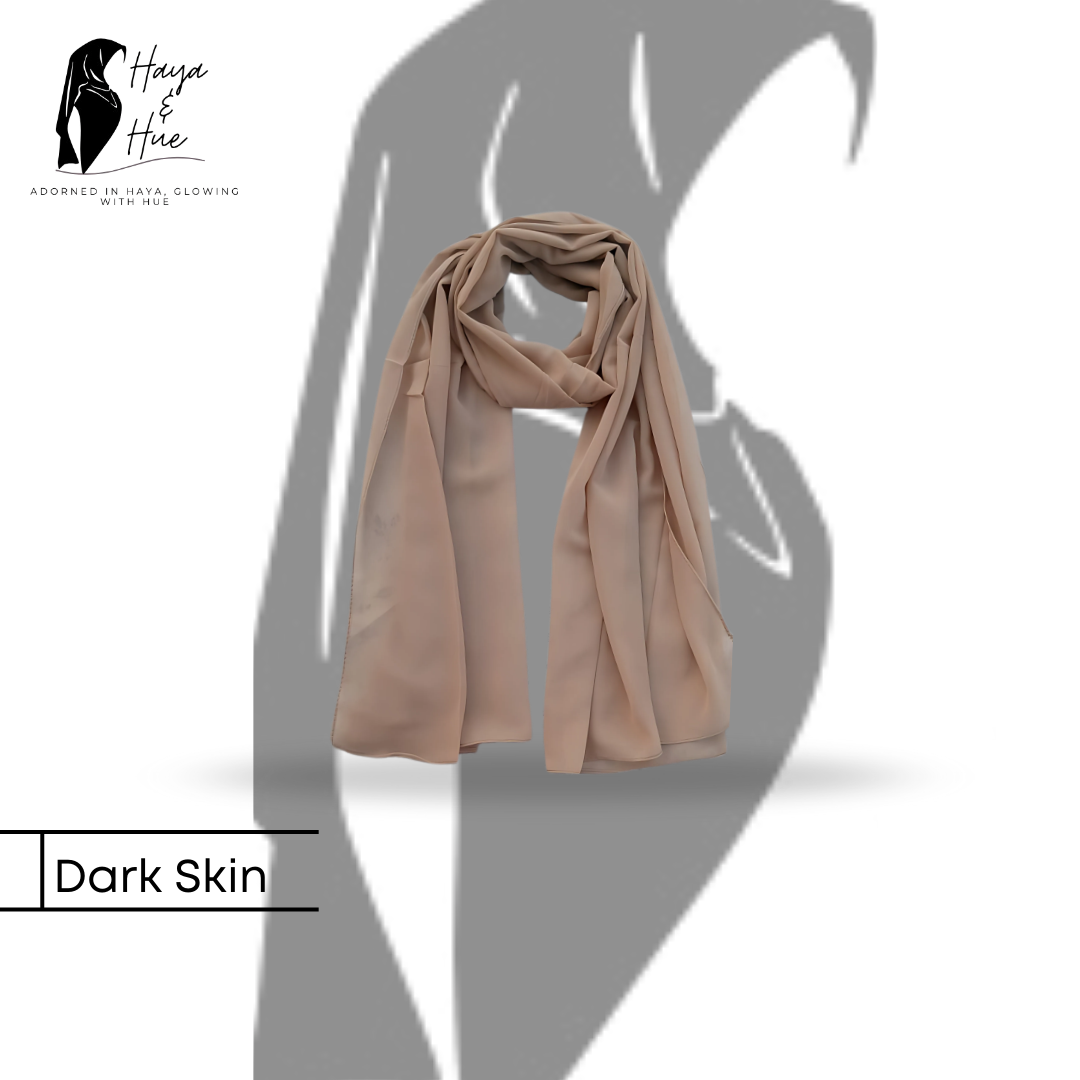 Dark Skin Georgette Hijab for women in Pakistan