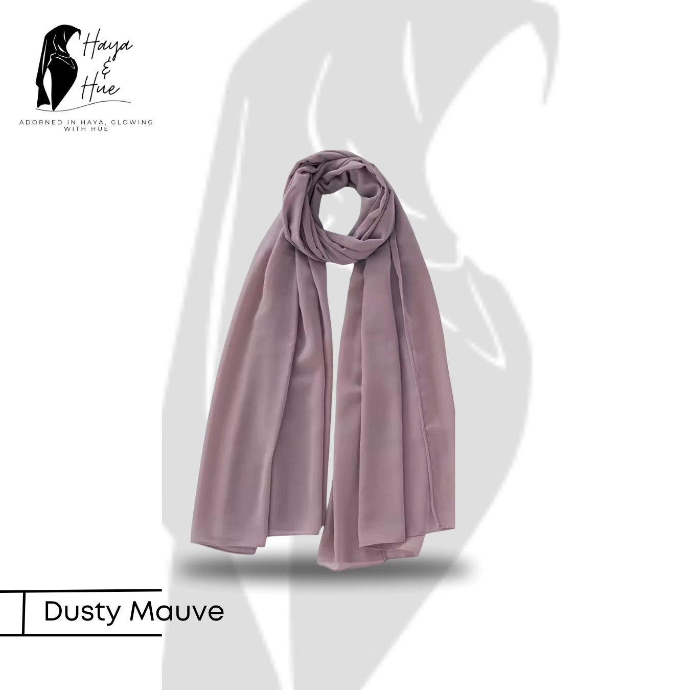 Dusty Mauve Georgette Hijab for women in Pakistan
