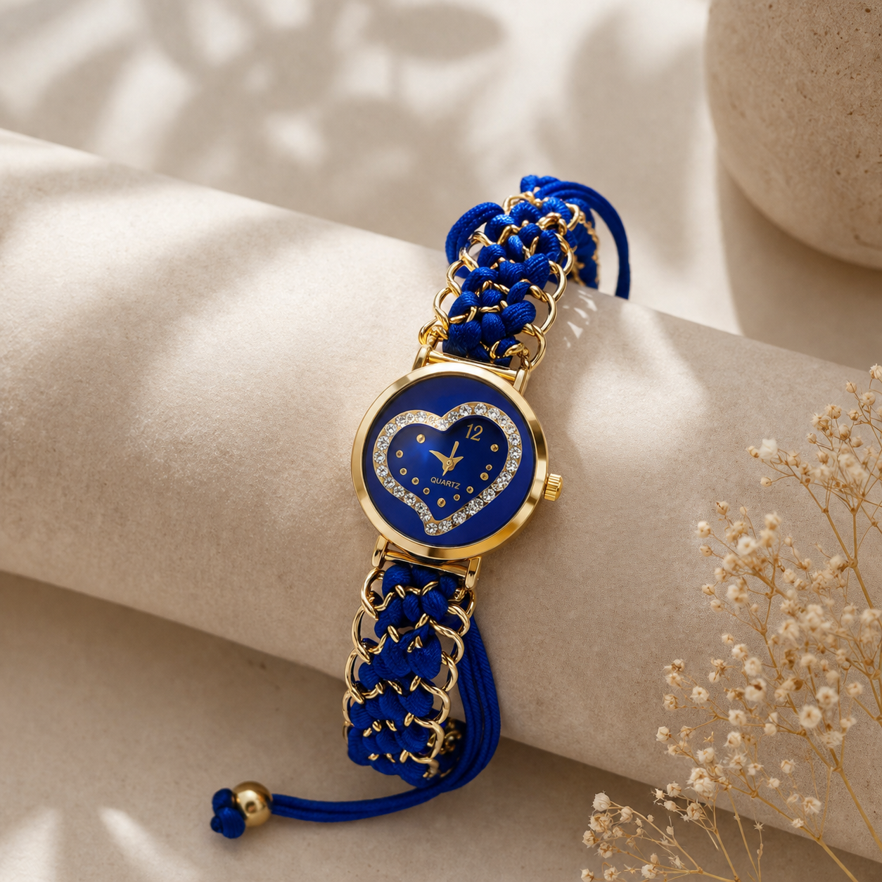 Elegant heart bracelet watch for women in Pakistan