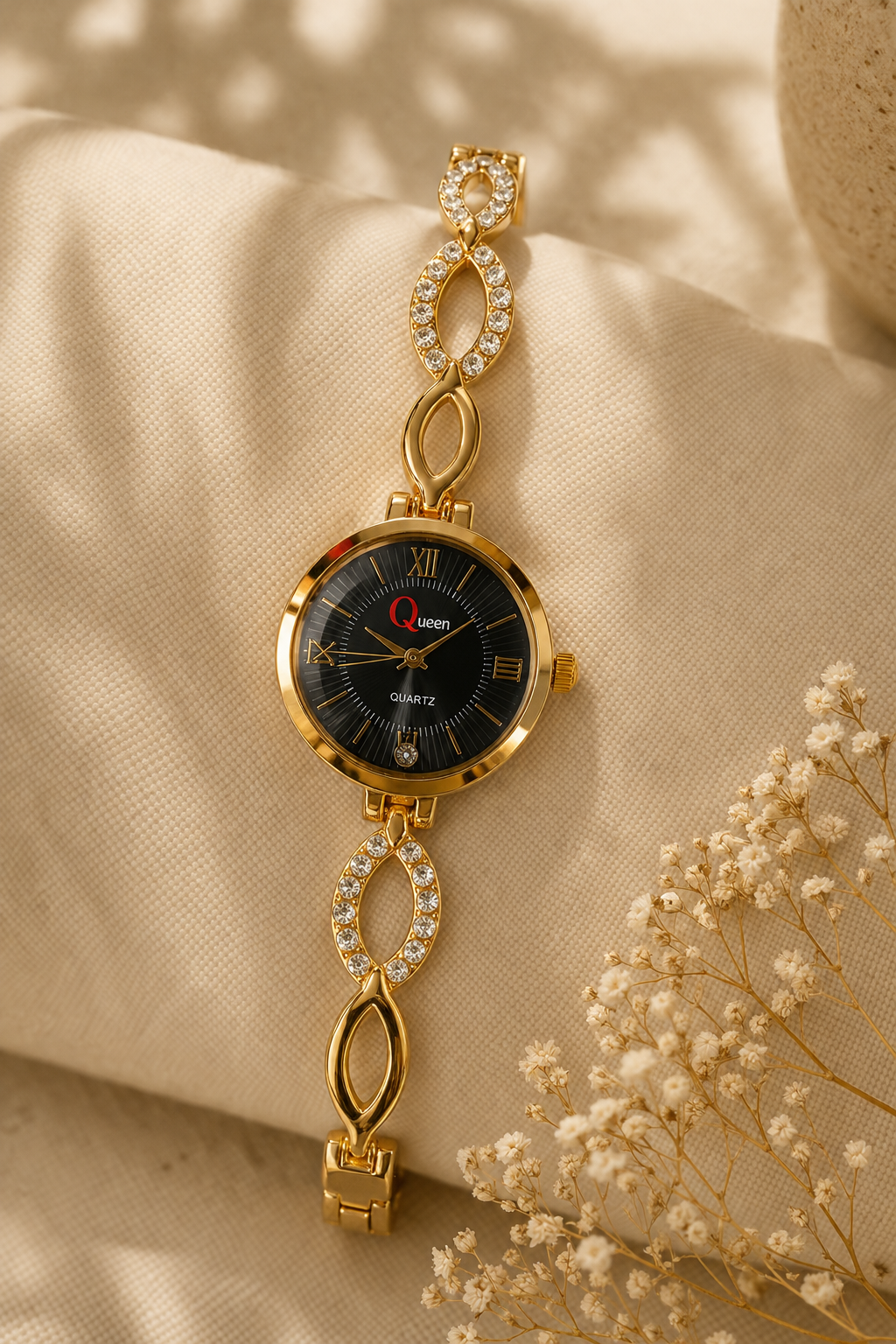 Gold Black Dial Bracelet Watch product photo 1