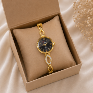 Gold Black Dial Bracelet Watch product photo 3