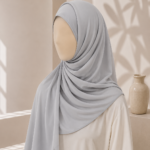 Premium Light Grey Georgette Hijab