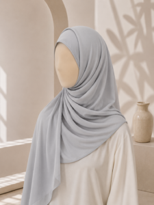 Premium Light Grey Georgette Hijab