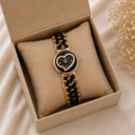 Luxury Heart Black Bracelet Watch product photo 1