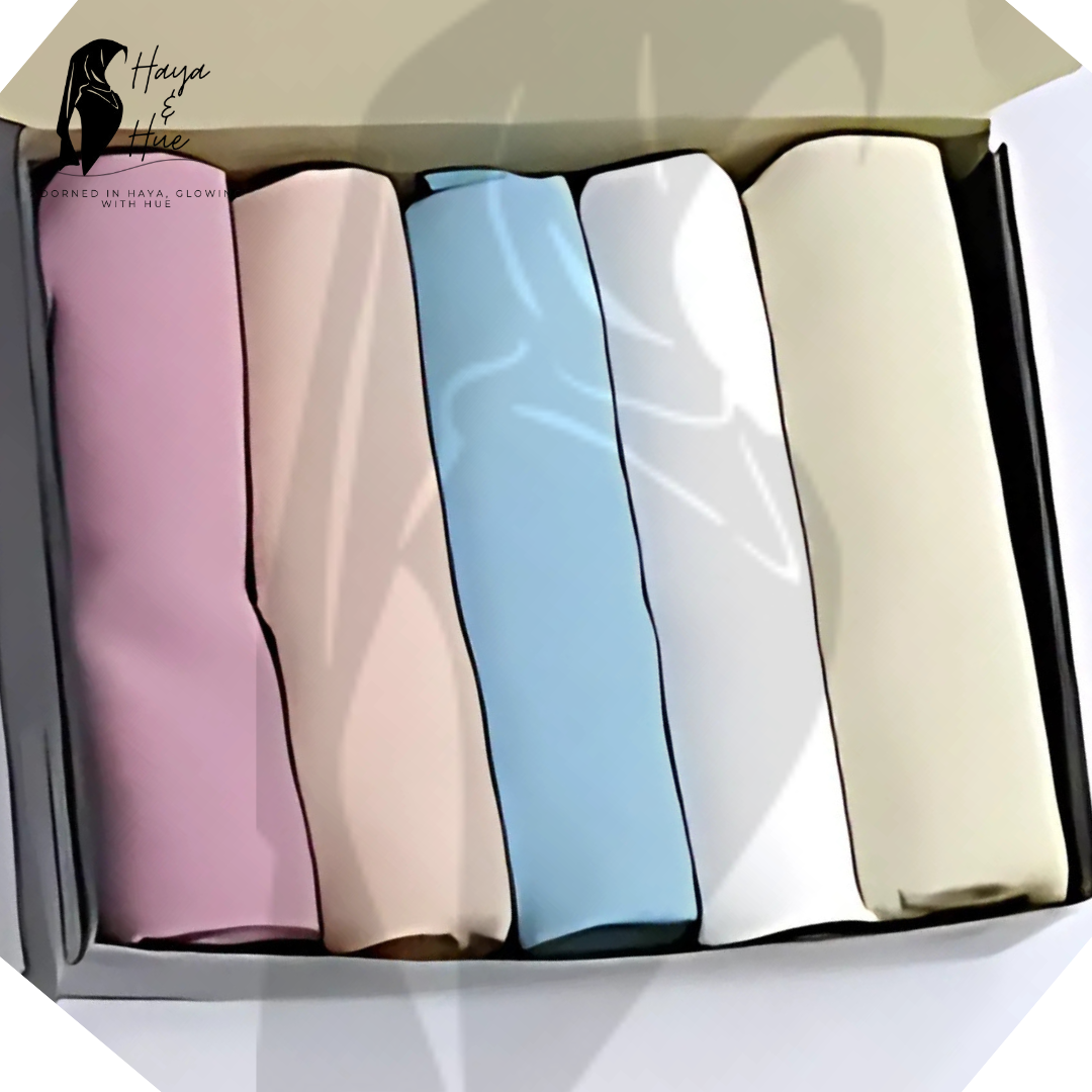 Marshmallow Deal hijab colors Dusty Rose Baby Blue Cream