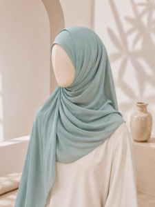 Mint Green Georgette Hijab for women in Pakistan