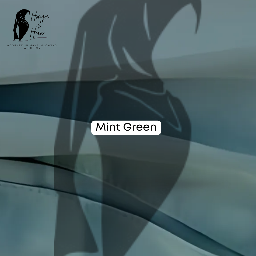 Premium Mint Green Georgette Hijab - Image 3