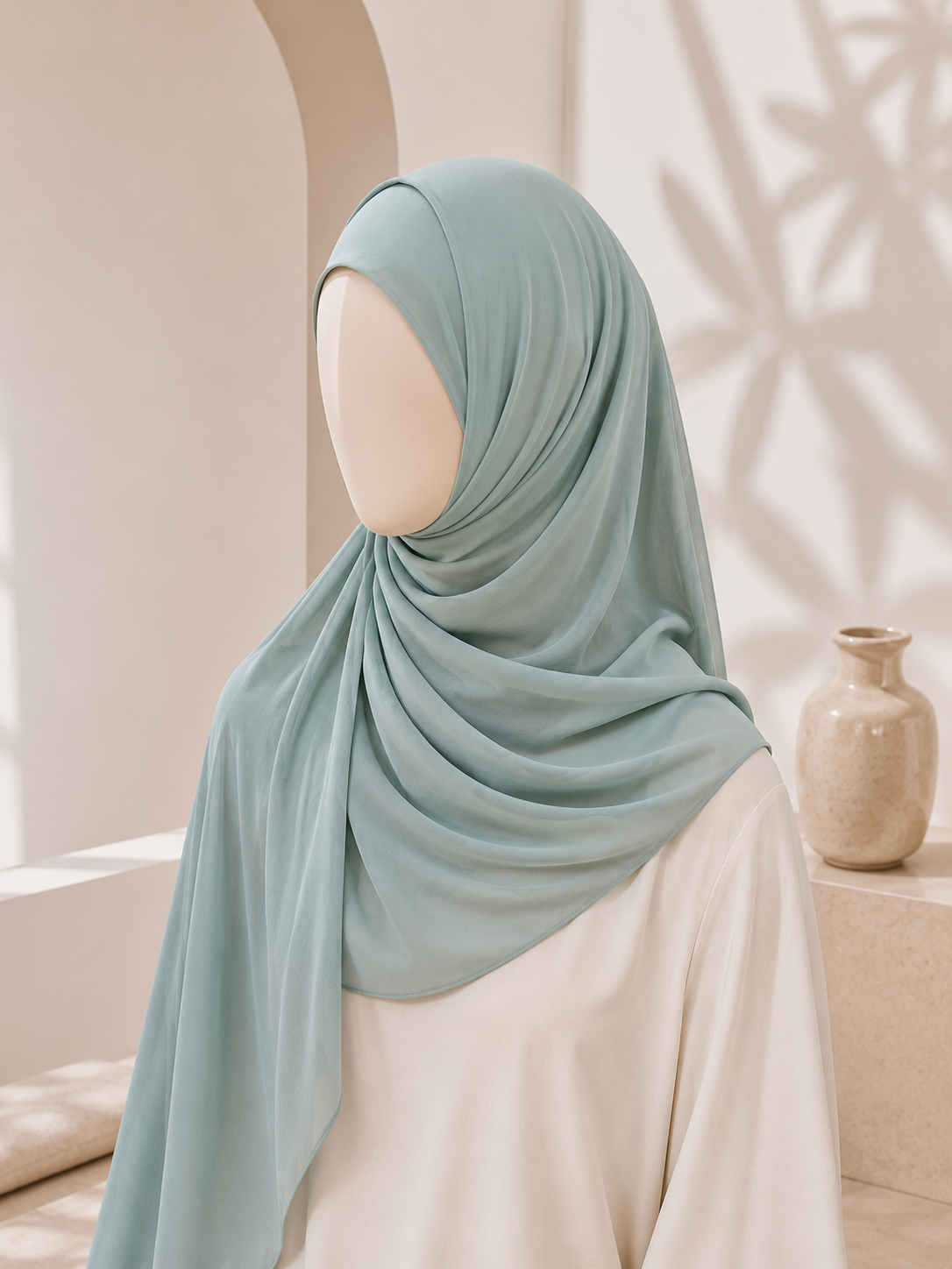 Mint Green Georgette Hijab for women in Pakistan