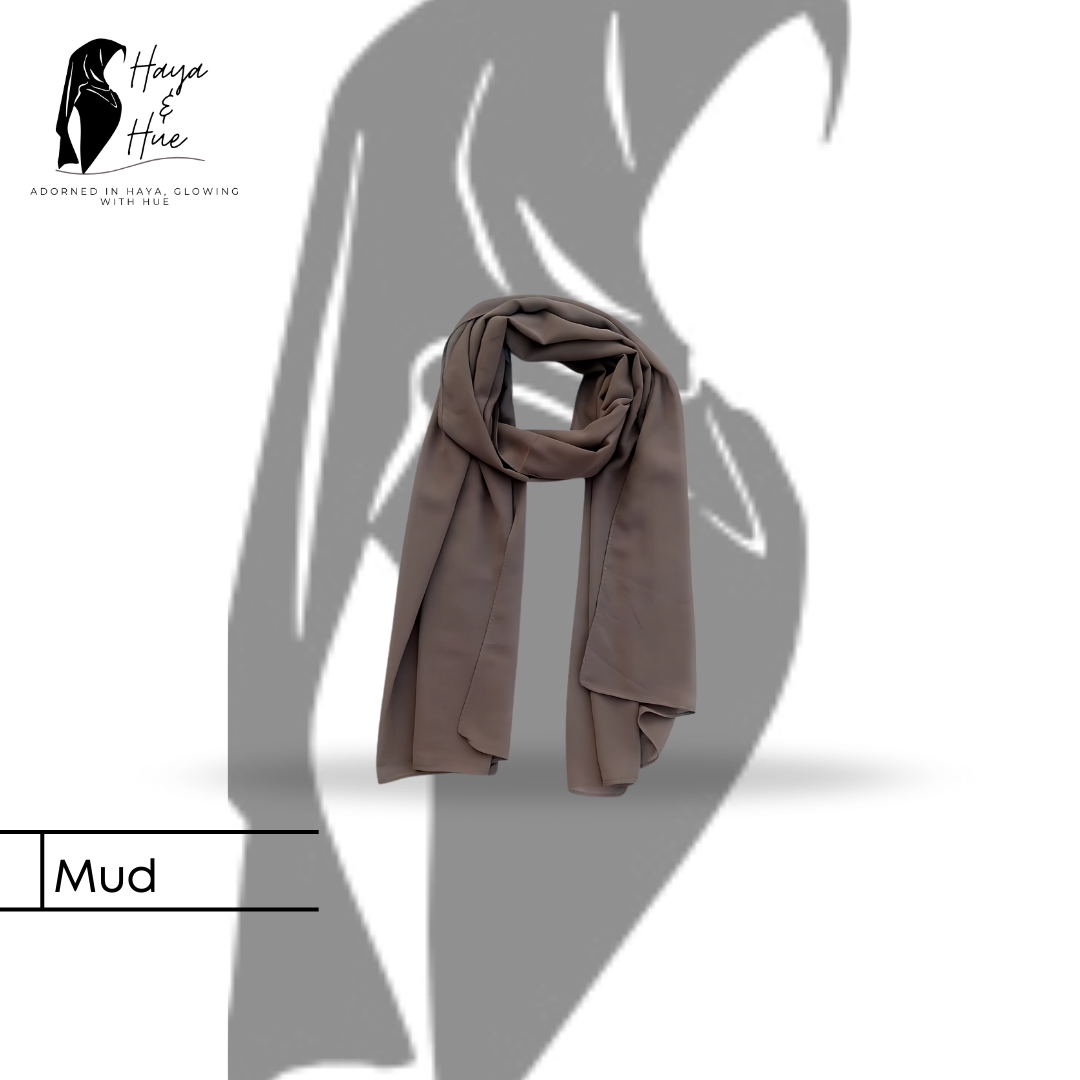 Mud Georgette Hijab for women in Pakistan