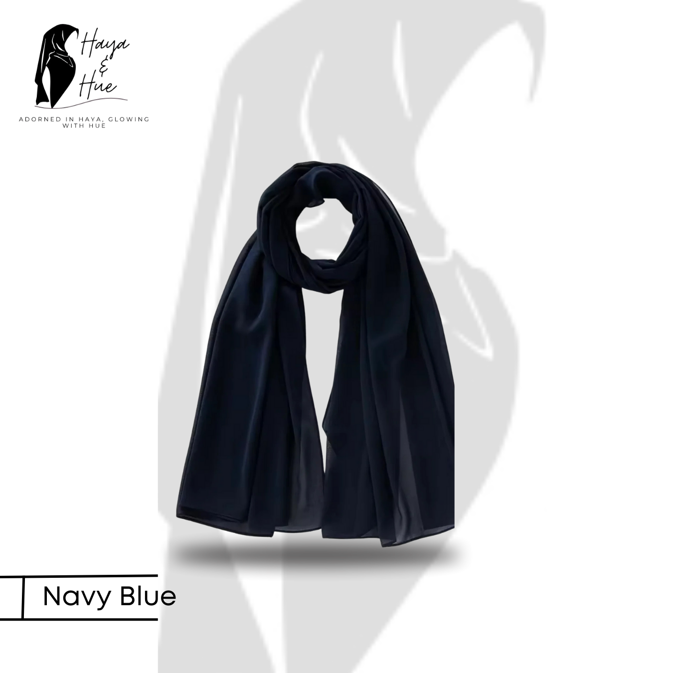 Navy Blue Georgette Hijab for women in Pakistan