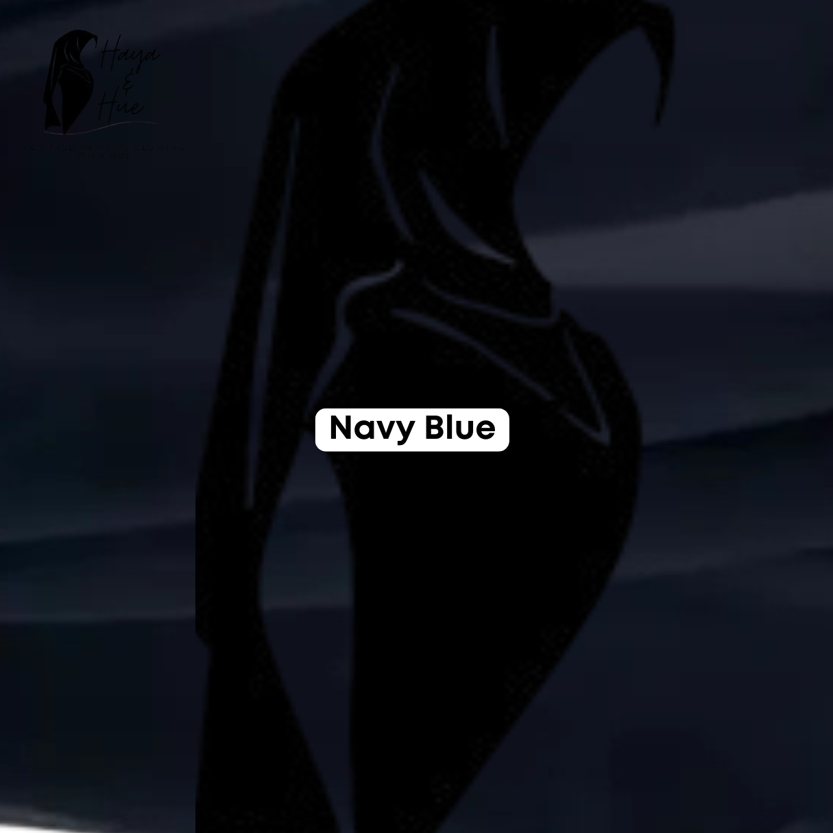 Premium Navy Blue Georgette Hijab - Image 2