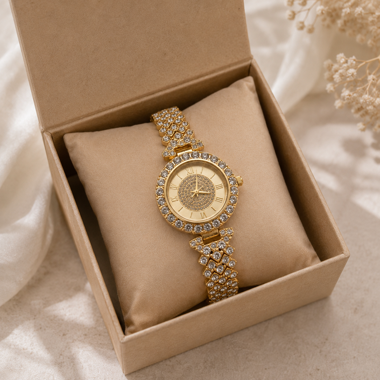 Noor Luxe Gold Watch for women in Pakistan by hayahue