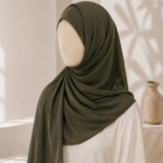 Premium Olive Green Georgette Hijab