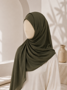 Premium Olive Green Georgette Hijab