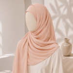 Peachy Nude Georgette Hijab