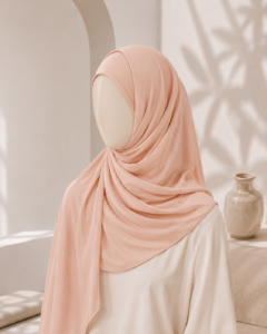Peachy Nude Georgette Hijab