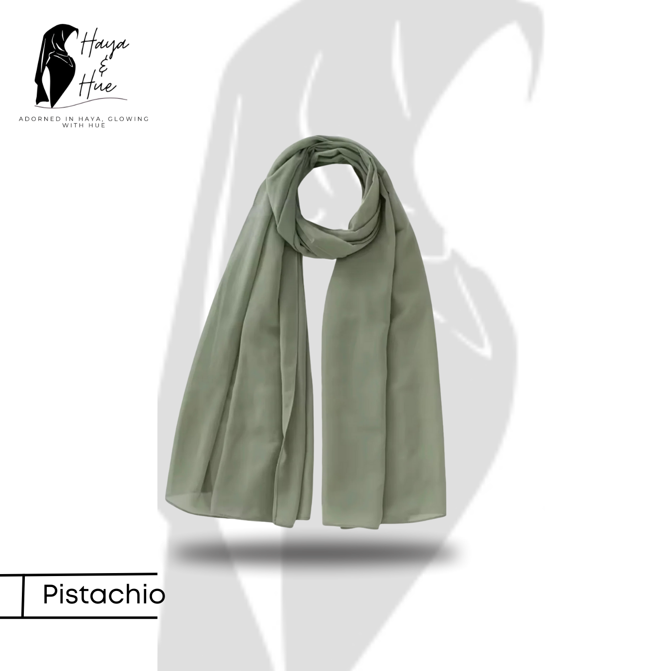 Premium Pistachio Georgette Hijab - Image 2
