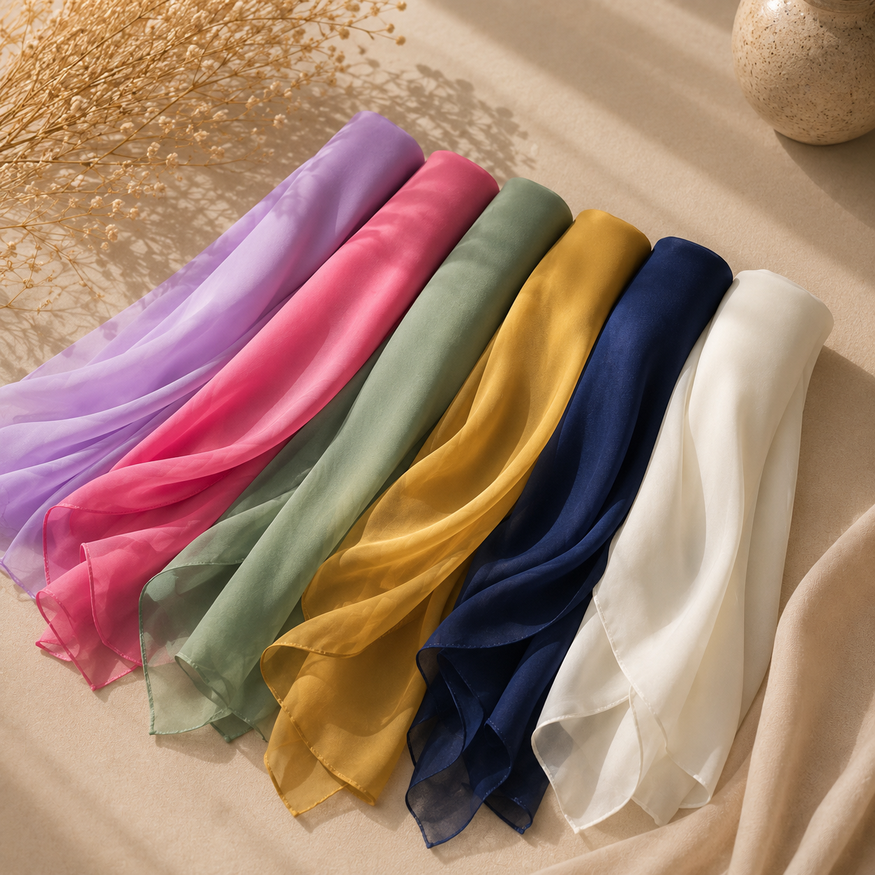Rainbow Premium Georgette Hijab Box