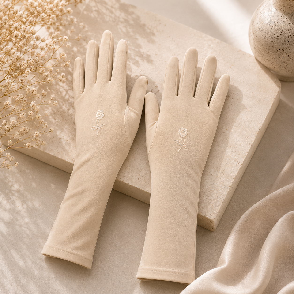 Skin Modesty Hijab Gloves close-up fabric