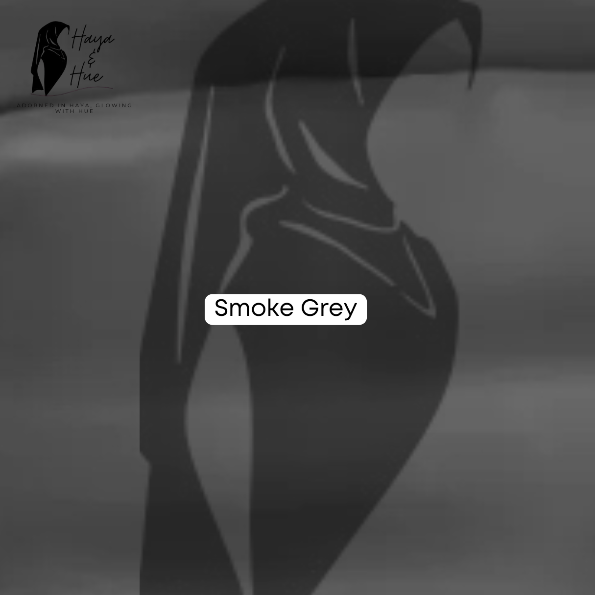 Smoke grey georgette hijab 70x30 inches size for women