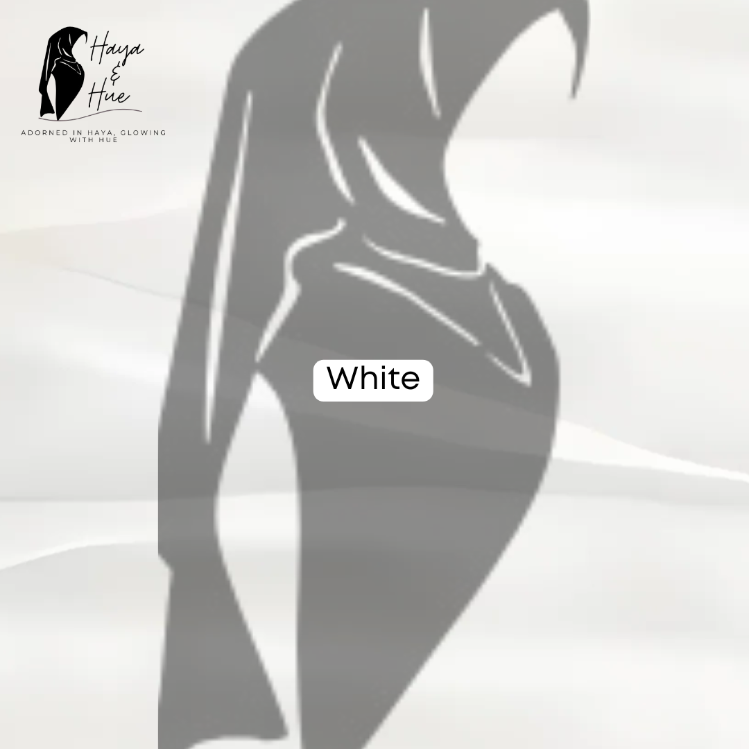 Premium White Georgette Hijab - Image 2