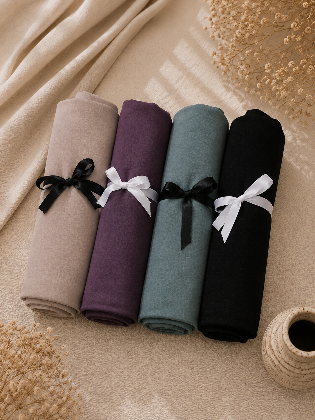 Nature Luxe Hijab Set – 4 Pc Georgette Bundle - Image 3